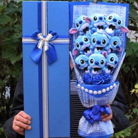 collier stitch pierre bleu pendentif bijoux femme cadeau neuf kawaii mode