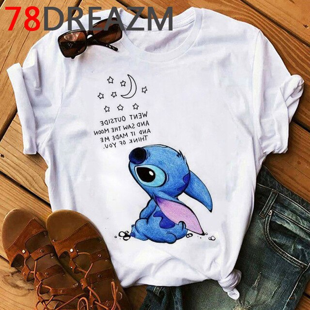 Acheter T Shirt De Nuit Avec Stitch Pour Femme Et Enfant Vetement Pour Dormir Avec Lilo Et Stitch