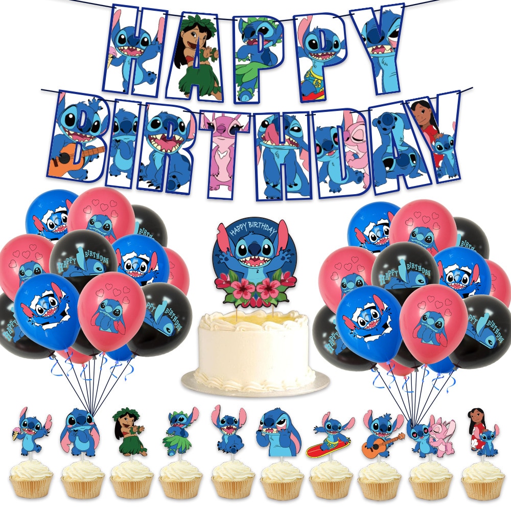 Lilo & Stitch Cake Topper Figurines Jouets Enfants Cadeau d'anniversaire gâteau décoration UK