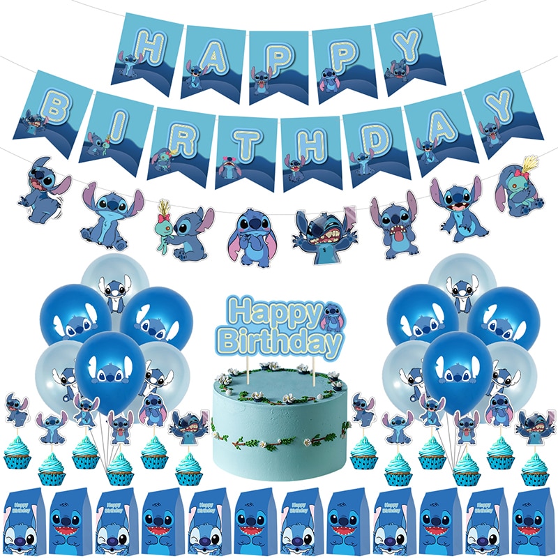 Acheter Kit Anniversaire thème Lilo et Stitch - décoration joyeux  anniversaire